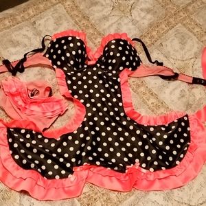 Apron style with ruffle underwear